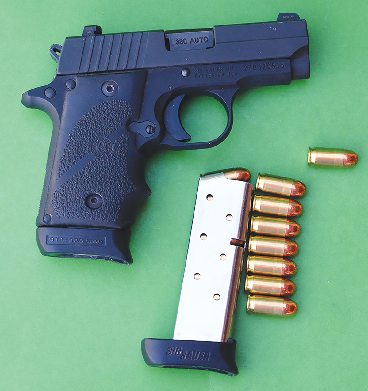 The SIG Sauer P238 came with two 7+1 round magazines.